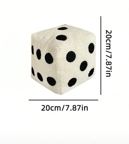 1pc Soft Decorative Dice Throw Pillow, 7.87*7.87 Inches, Decorative Cushion Cover, Suitable For Living Room Bedroom Sofa, Home Decor, Removable Gifts Birthday Graduation