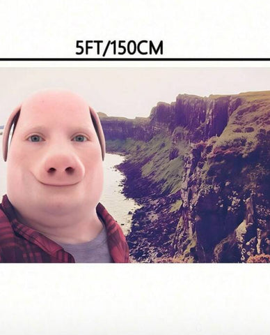 John Pork Smiling Throw A Person Wearing A Pig Head Mask Stands By The Seaside Flag Classic Music Bedroom Decoration Wall Hanging Tapestry Room Decor