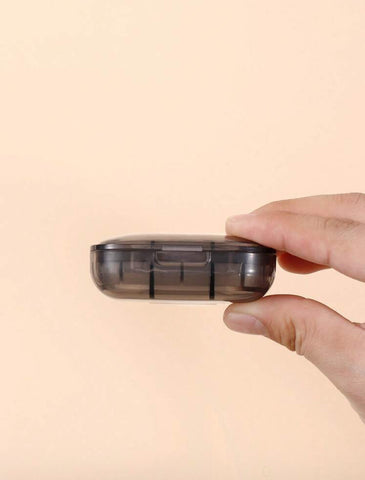 Mini Portable 3-Compartment Pill Organizer Box, Tablet Storage Container, Weekly Pill Box, Medication Dispenser