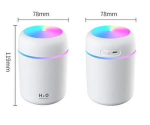 USB Cool Mist Sprayer Portable 300ml Electric Air Humidifier Aroma Oil Diffuser with Colorful Night Light for Home Car