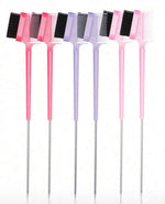 1/6pcsPointed Tail Edge Control Brush Comb Double Side Hair Brush For Hair Styling Salon Professional Brush Tools Hair Color Brush, Edge Control Brush 1pc Hair Brush/Hair Comb, Hair Brush, Comb, Hair Tools, Hair Products And Accessories For Barber Salon B