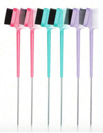 1/6pcsPointed Tail Edge Control Brush Comb Double Side Hair Brush For Hair Styling Salon Professional Brush Tools Hair Color Brush, Edge Control Brush 1pc Hair Brush/Hair Comb, Hair Brush, Comb, Hair Tools, Hair Products And Accessories For Barber Salon B