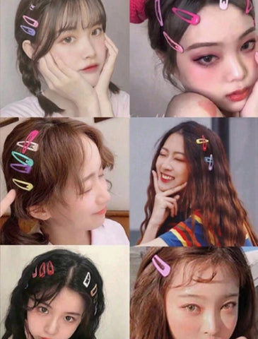 10/20pcs Women's Y2k Candy-Colored Hair Clips, Cute Side Clip For Bangs In Various Colors, Daily Fashion Accessory