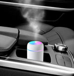 USB Cool Mist Sprayer Portable 300ml Electric Air Humidifier Aroma Oil Diffuser with Colorful Night Light for Home Car