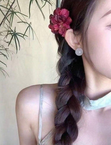 Flower Hair Clip Side Clip Bun Flower Hairpin Ponytail Flower Mini Hair Claw Camellia Flower Small Hair Clamp Hair Accessories Accessories