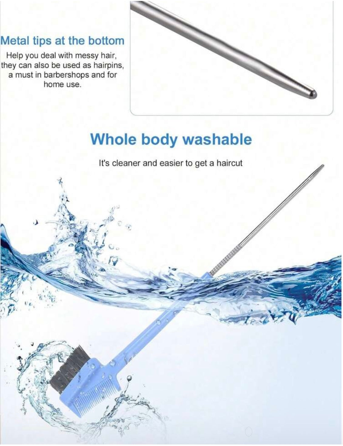 1/6pcsPointed Tail Edge Control Brush Comb Double Side Hair Brush For Hair Styling Salon Professional Brush Tools Hair Color Brush, Edge Control Brush 1pc Hair Brush/Hair Comb, Hair Brush, Comb, Hair Tools, Hair Products And Accessories For Barber Salon B