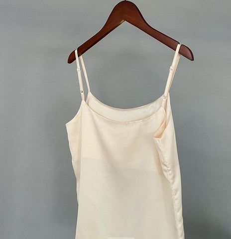 Satin Camis Vintage Women Sexy  Solid Color Tank Tops