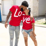 Tee Shirt Women Men T Shirt Cotton LOVE Red Basic High Quality T-shirts