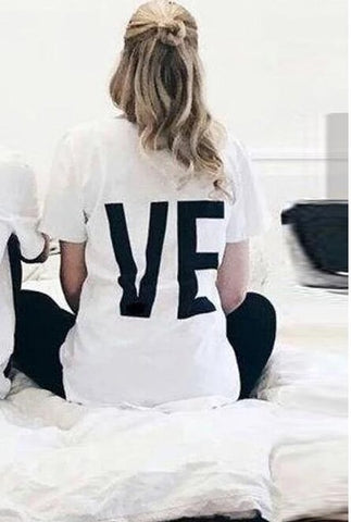 Tee Shirt Women Men T Shirt Cotton LOVE Red Basic High Quality T-shirts