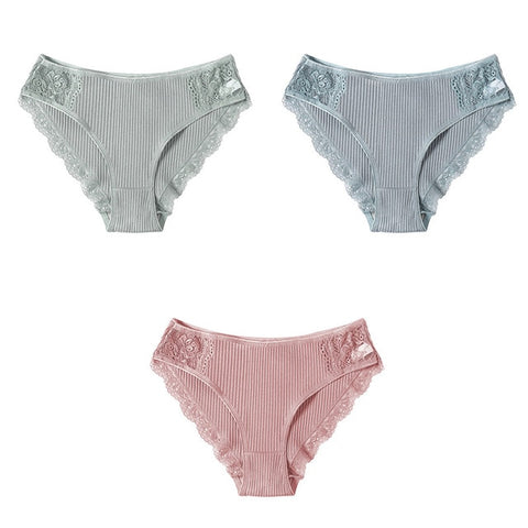 Panties Comfort 3PCS/Set Sexy Low-Rise Cotton Underwear Women's