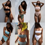 Sexy Bikinis Solid Push Up Bikini 2020 Swimsuit Female Swimwear Women