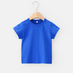 16 Colors Solid Children T-shirt for Boys Girls Cotton Summer Kids Tops Tees Baby Kids Tshirts