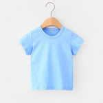 16 Colors Solid Children T-shirt for Boys Girls Cotton Summer Kids Tops Tees Baby Kids Tshirts