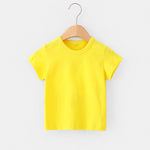 16 Colors Solid Children T-shirt for Boys Girls Cotton Summer Kids Tops Tees Baby Kids Tshirts