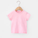 16 Colors Solid Children T-shirt for Boys Girls Cotton Summer Kids Tops Tees Baby Kids Tshirts