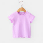 16 Colors Solid Children T-shirt for Boys Girls Cotton Summer Kids Tops Tees Baby Kids Tshirts