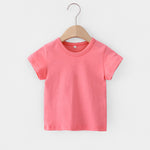 16 Colors Solid Children T-shirt for Boys Girls Cotton Summer Kids Tops Tees Baby Kids Tshirts