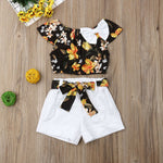 Fashion Newborn Baby Kid Girl Clothes Summer Floarl Top T-shirt Short Pant