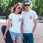 Summer Couple LOVE Printed Clothes Couple Tshirt Casual Cotton Short Sleeve Tees Couple Top