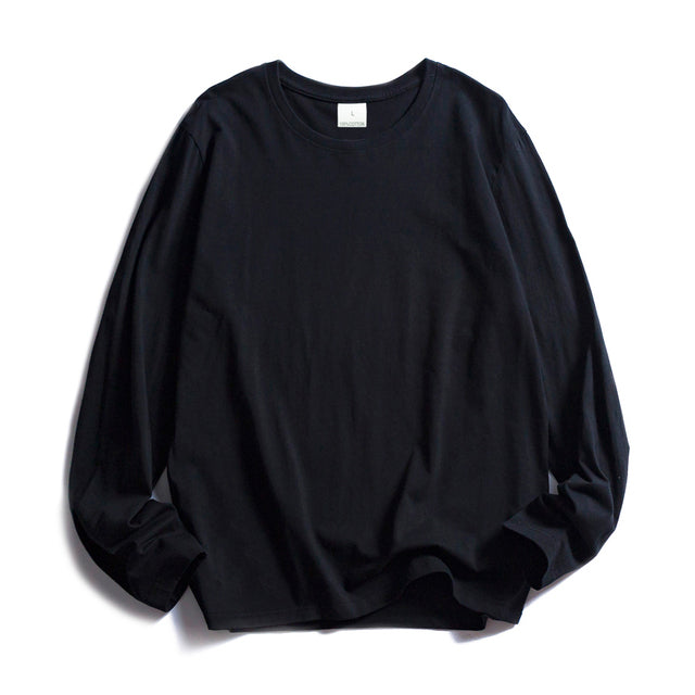 Women O-neck Long Sleeve T shirts Lady White Cotton Tops Female Soft Casual Tees
