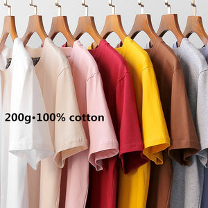 100% Cotton Women T-Shirts Fashion Tops Men Clothing Basic Clothes Sweatshirts