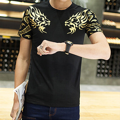 Summer Fashion Men T Shirt Casual Patchwork Short Sleeve T Shirt Mens Clothing