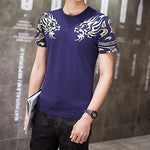 Summer Fashion Men T Shirt Casual Patchwork Short Sleeve T Shirt Mens Clothing