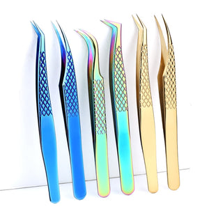 1 Pcs Eyelashes Tweezers Stainless High Precision Anti-static