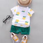 Baby Boys Girls Clothes Clothing Sets Kids Children Boy T-shirts + Pants Suits Summer Toddler