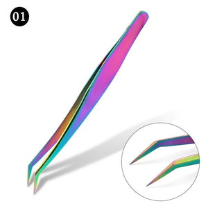 1 Pcs Eyelashes Tweezers Stainless High Precision Anti-static