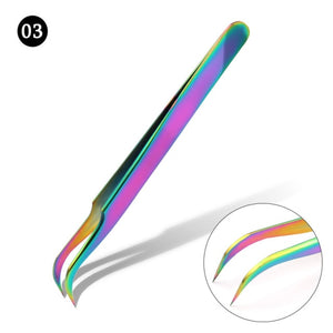 1 Pcs Eyelashes Tweezers Stainless High Precision Anti-static