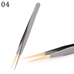 1 Pcs Eyelashes Tweezers Stainless High Precision Anti-static