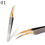 1 Pcs Eyelashes Tweezers Stainless High Precision Anti-static