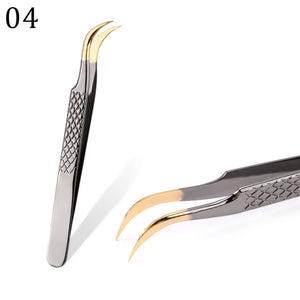 1 Pcs Eyelashes Tweezers Stainless High Precision Anti-static