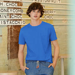 summer cotton T shirts men simple o neck stretch solid new tops clothing casual