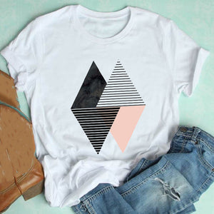 Women Short Sleeve Casual Graphic T-shirt