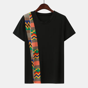 Couple Clothes Summer T Shirt Women African Print Ethnic T-shirt O-neck Short Sleeve For Women Men