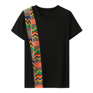 Couple Clothes Summer T Shirt Women African Print Ethnic T-shirt O-neck Short Sleeve For Women Men