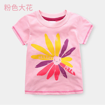 Children Clothing Summer New Arrival Baby Top Basic Shirt 100% Cotton Girls Short-Sleeve T-Shirt