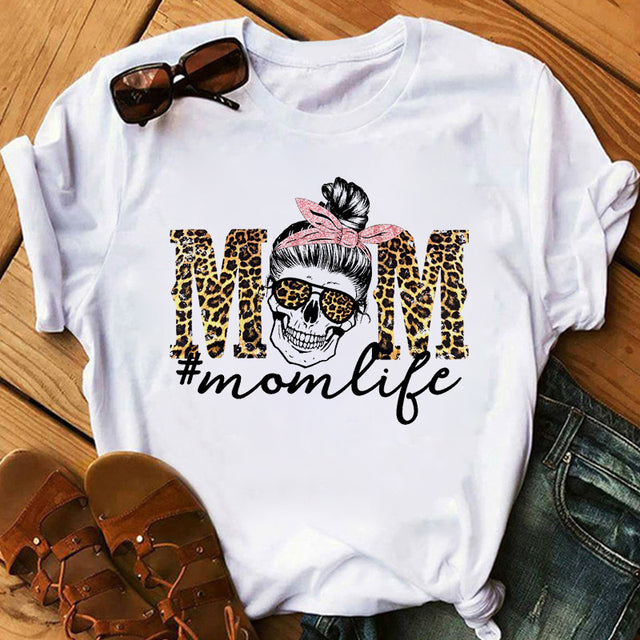 Women T-shirt  Skull Deer Turban T-shirt Clothes Short Sleeve Graphic T-shirt Tops