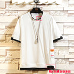 Summer Short Sleeves Fashion White T-shirt Streetwear