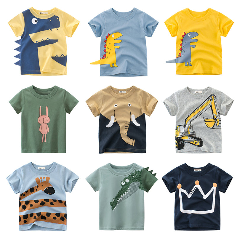 T-Shirt Children for Boys  And Girls Kids Shirts Child Baby Toddler Cotton Cartoon Tee Tops