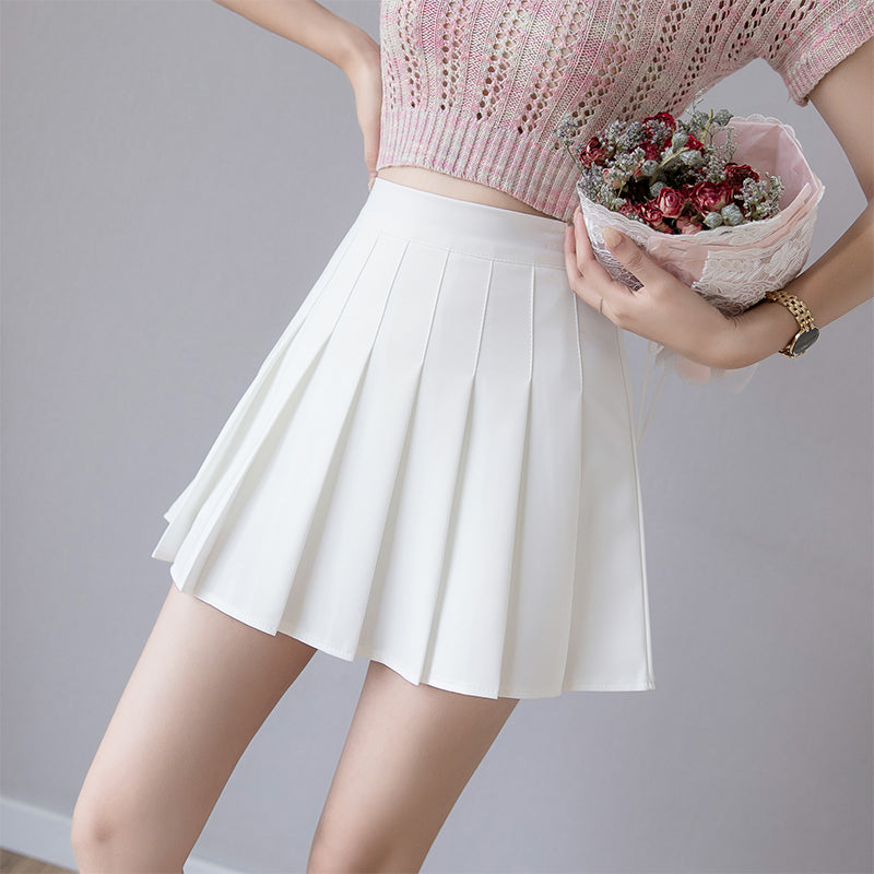 Sexy Women Pleated Skirt Summer High Waist Pink Mini Skirt Girls Dance Skirt