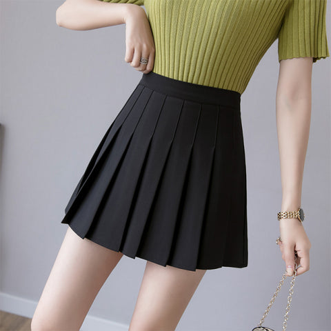 Sexy Women Pleated Skirt Summer High Waist Pink Mini Skirt Girls Dance Skirt
