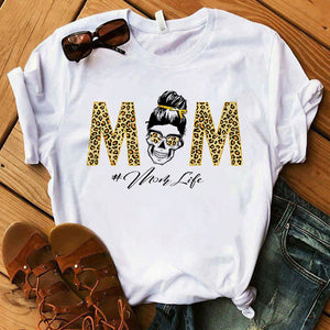 Women T-shirt  Skull Deer Turban T-shirt Clothes Short Sleeve Graphic T-shirt Tops