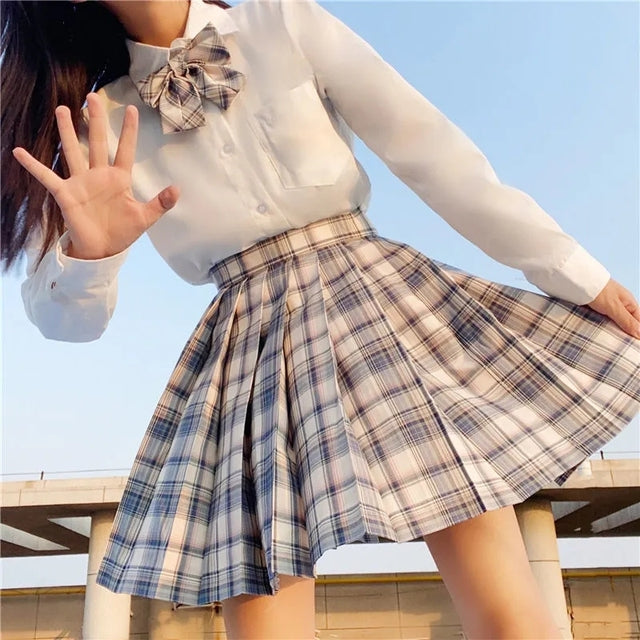 Summer Skirts Women  High Waisted Kawaii Pleated Skirt Ladies Sweet Casual Mini Skirts Women