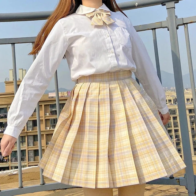 Summer Skirts Women  High Waisted Kawaii Pleated Skirt Ladies Sweet Casual Mini Skirts Women