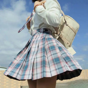 Summer Skirts Women  High Waisted Kawaii Pleated Skirt Ladies Sweet Casual Mini Skirts Women