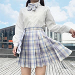 Summer Skirts Women  High Waisted Kawaii Pleated Skirt Ladies Sweet Casual Mini Skirts Women