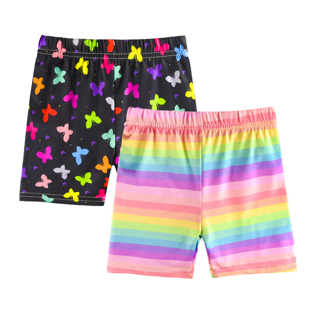 2pc Summer Kids Girls Shorts Cotton Safety Pant Girls Short Beach Pants Kids Girls Short Leggings